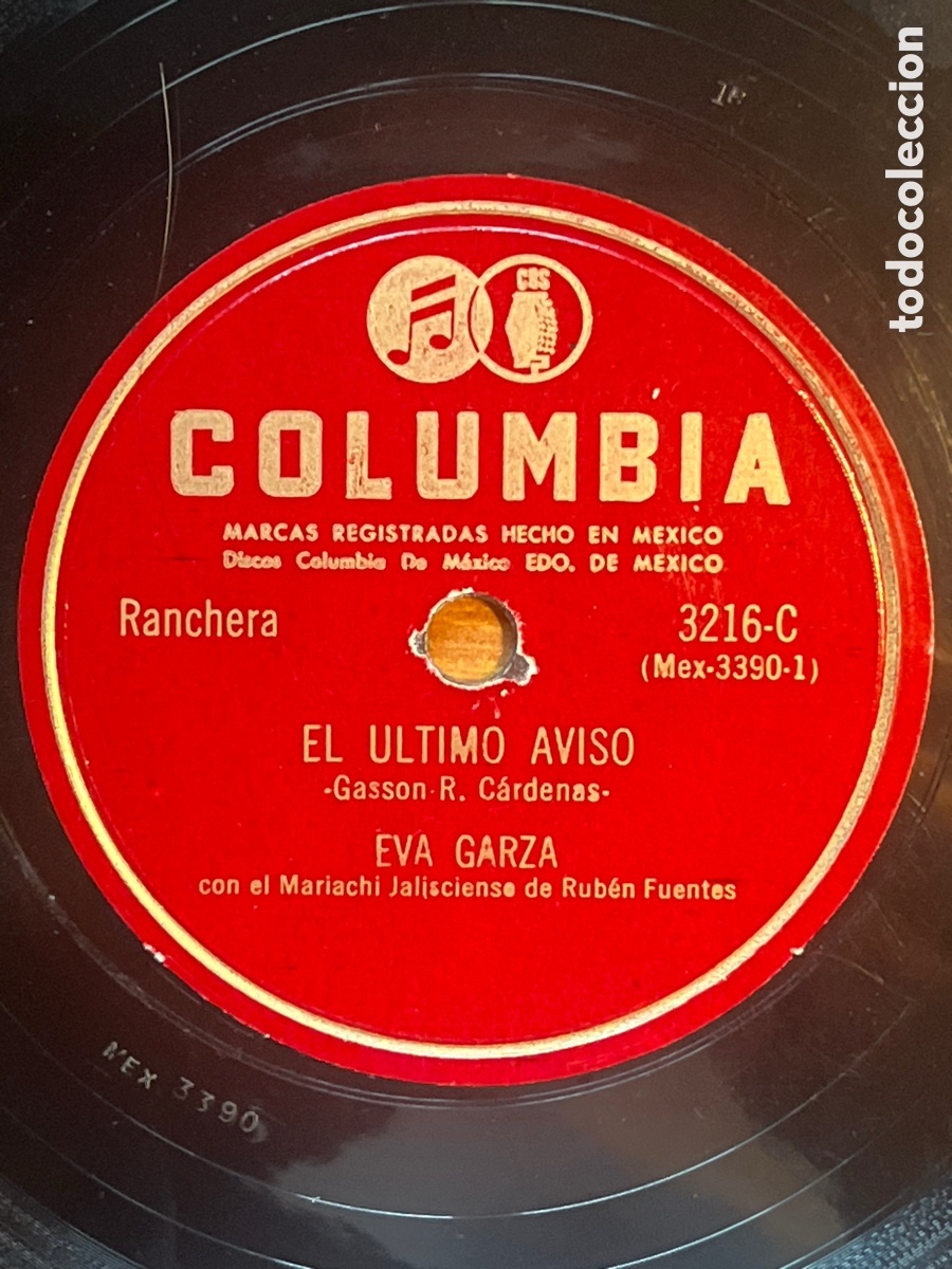Discos de pizarra: Eva Garza - Desaf&iacute;o / El &Uacute;ltimo Aviso - Ranchera M&eacute;xico - Foto 1