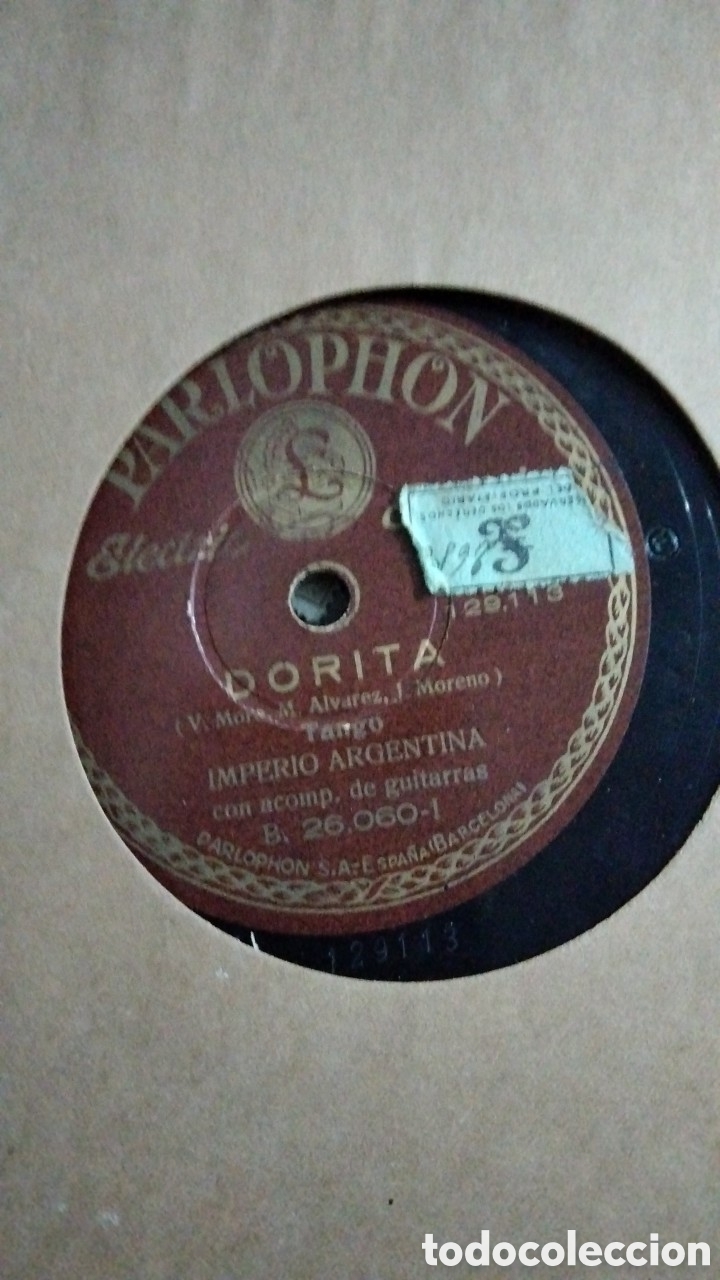 Discos de pizarra: Lote discos De pizarra Imperio Argentina y Celia Gamez - Foto 5