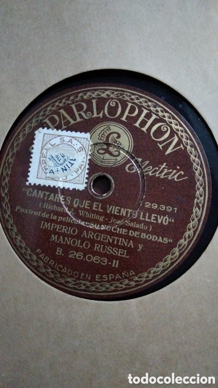 Discos de pizarra: Lote discos De pizarra Imperio Argentina y Celia Gamez - Foto 7