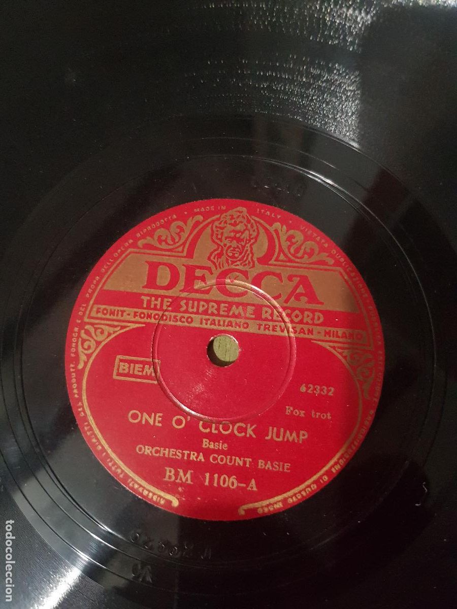 Discos de pizarra: ORCHESTRA COUNT BASIE--JOHN,S IDEA-ONE O,CLOCK JUMP - Foto 3