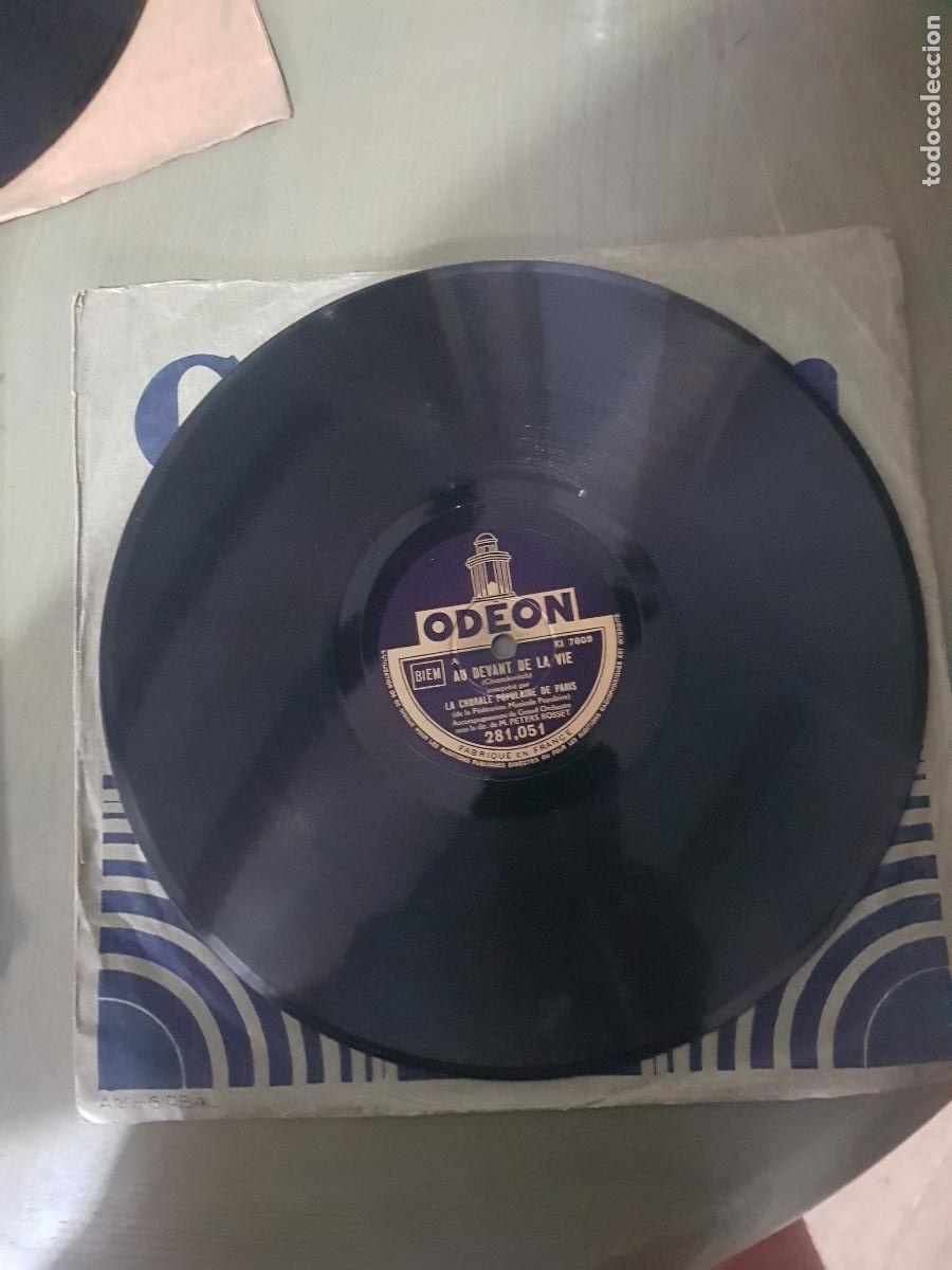 Discos de pizarra: LA CHORALE POPULAIRE DE PARIS-AU DEVANT DE LA VIE-LES PARTISANS - Foto 5
