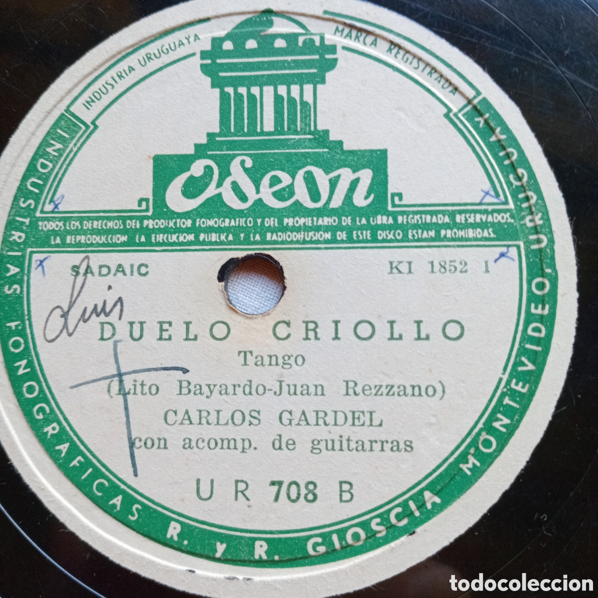 Discos de pizarra: .MI NOCHE TRISTE y DUELO RIOLLO - Foto 2