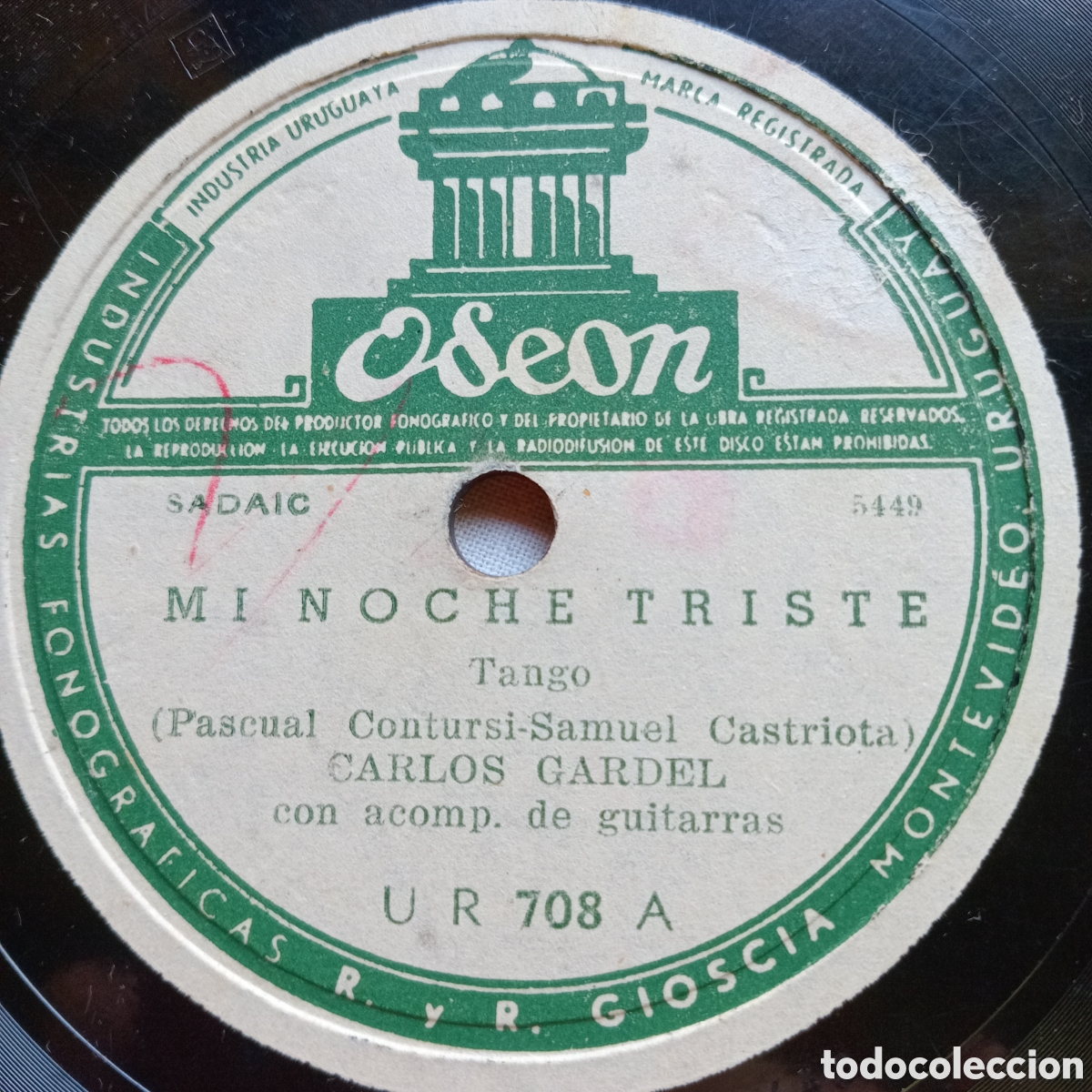 Discos de pizarra: .MI NOCHE TRISTE y DUELO RIOLLO - Foto 1