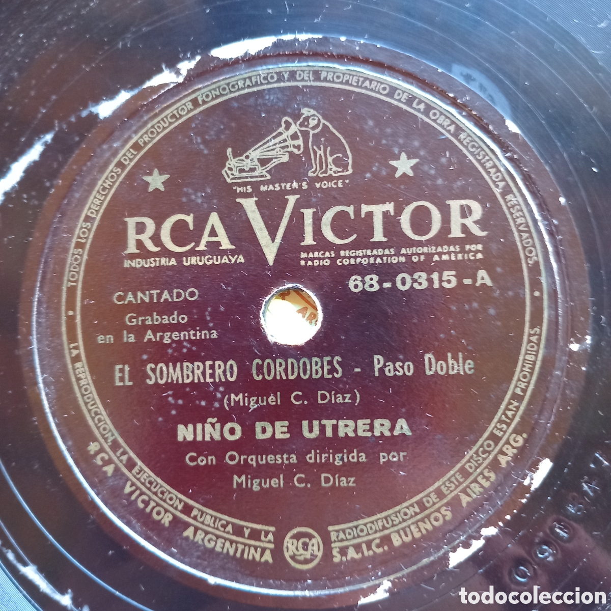 Discos de pizarra: NI&Ntilde;O DE UTRERA COMPARACIONES - EL SOMBRERO CORDOBES - Foto 2