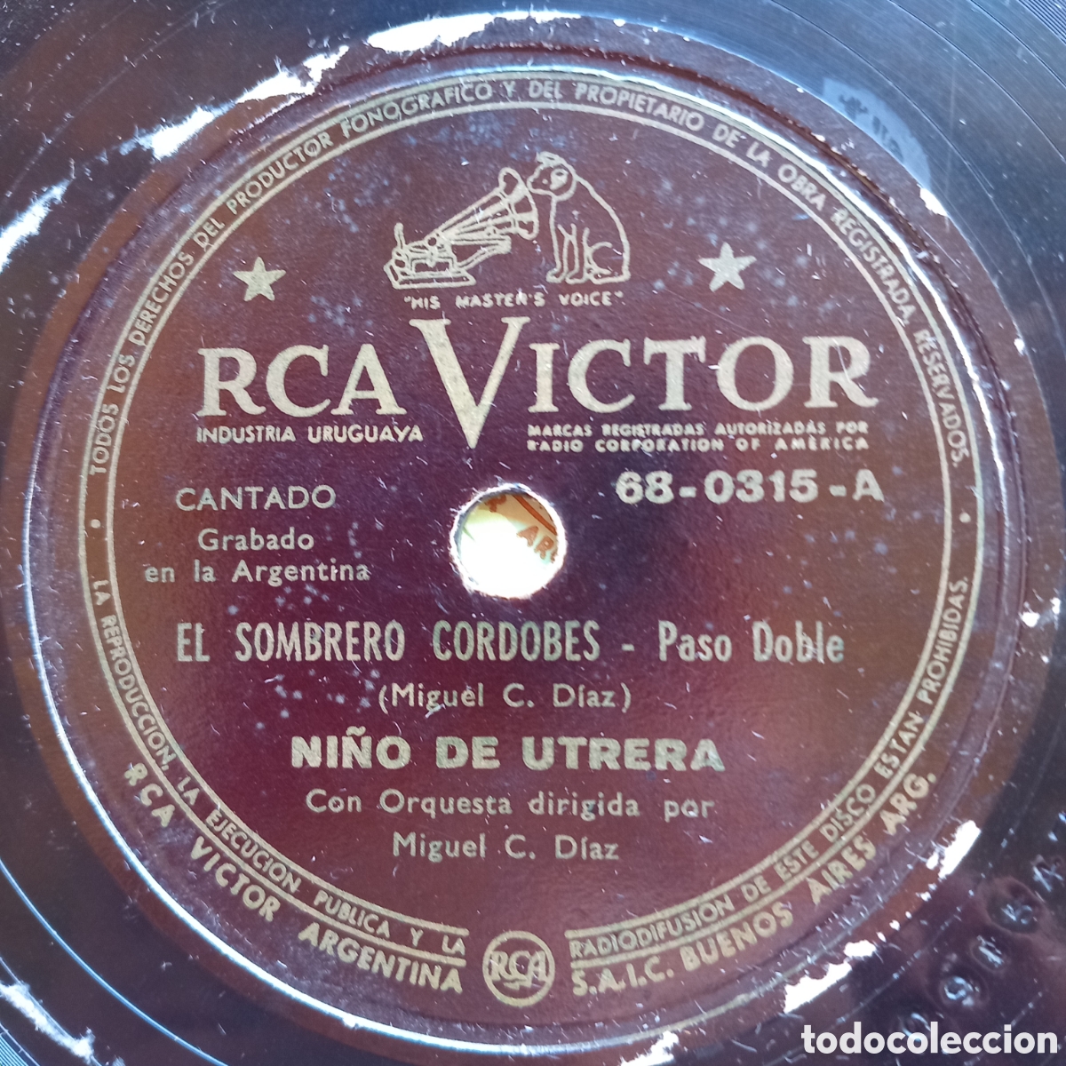 Discos de pizarra: NI&Ntilde;O DE UTRERA COMPARACIONES - EL SOMBRERO CORDOBES - Foto 3