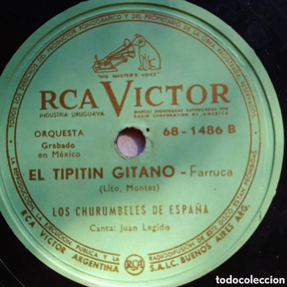 Discos de pizarra: LA PARRALA - EL TIPITIN GITANO - LOS CHURUMBELES DE ESPA&Ntilde;A - Foto 1