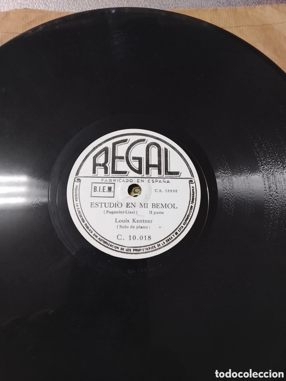 Discos de pizarra: Disco de pizarra Estudio en mi bemol solo de piano - Foto 1