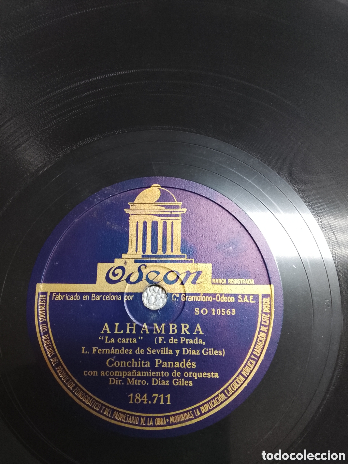 Discos de pizarra: Disco de pizarra El Divo Marcos Redondo - Foto 2