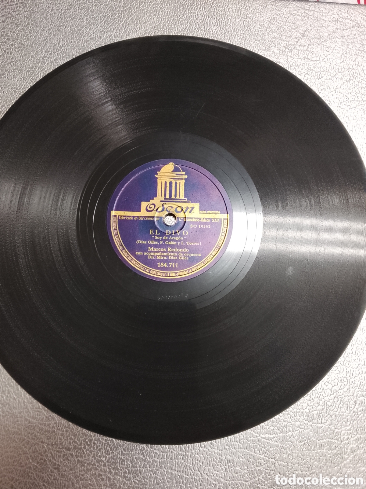 Discos de pizarra: Disco de pizarra El Divo Marcos Redondo - Foto 4