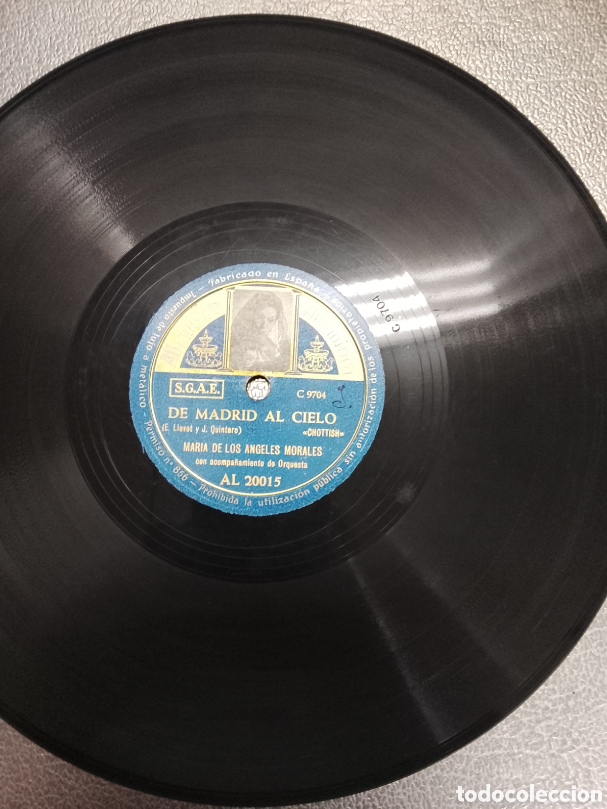 Discos de pizarra: Disco de pizarra De Madrid al cielo - Foto 4