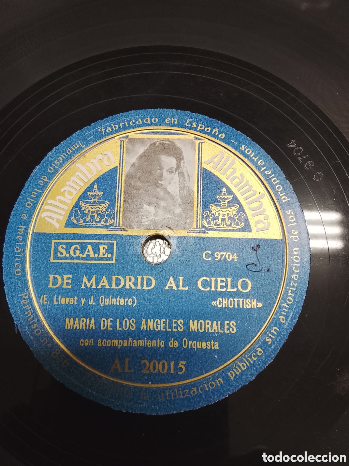 Discos de pizarra: Disco de pizarra De Madrid al cielo - Foto 1