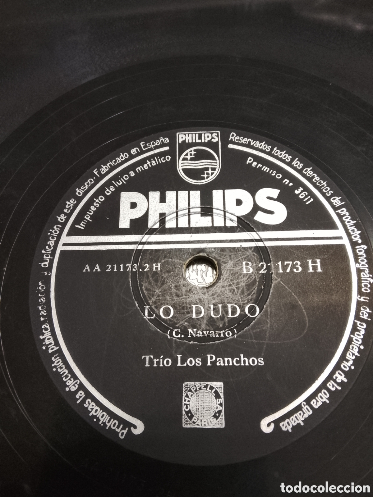 Discos de pizarra: Disco de pizarra Tr&iacute;o Los panchos - Foto 2