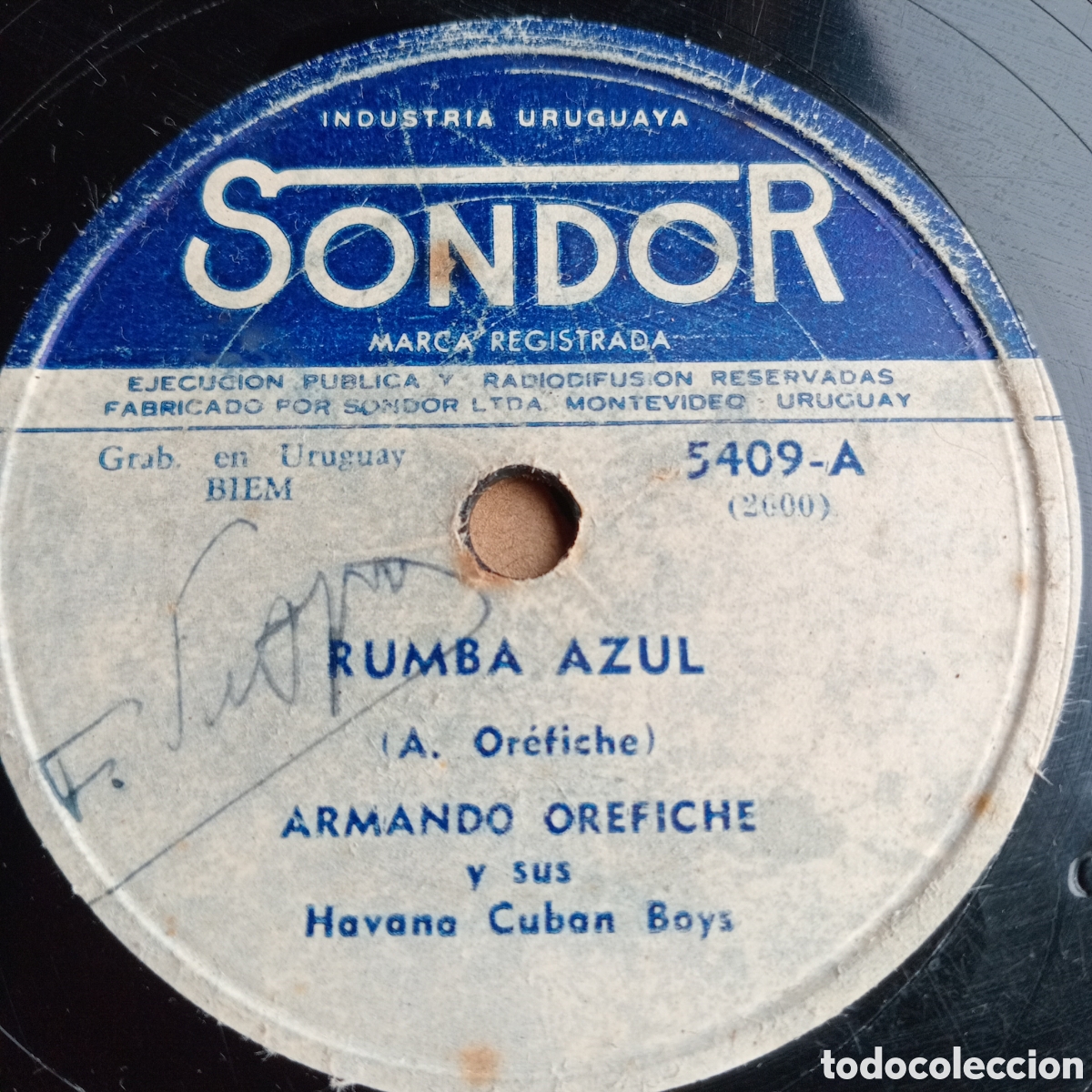 Discos de pizarra: ARMANDO OREFICHE Y SUS HABANA CUBAN BOYS - Foto 1