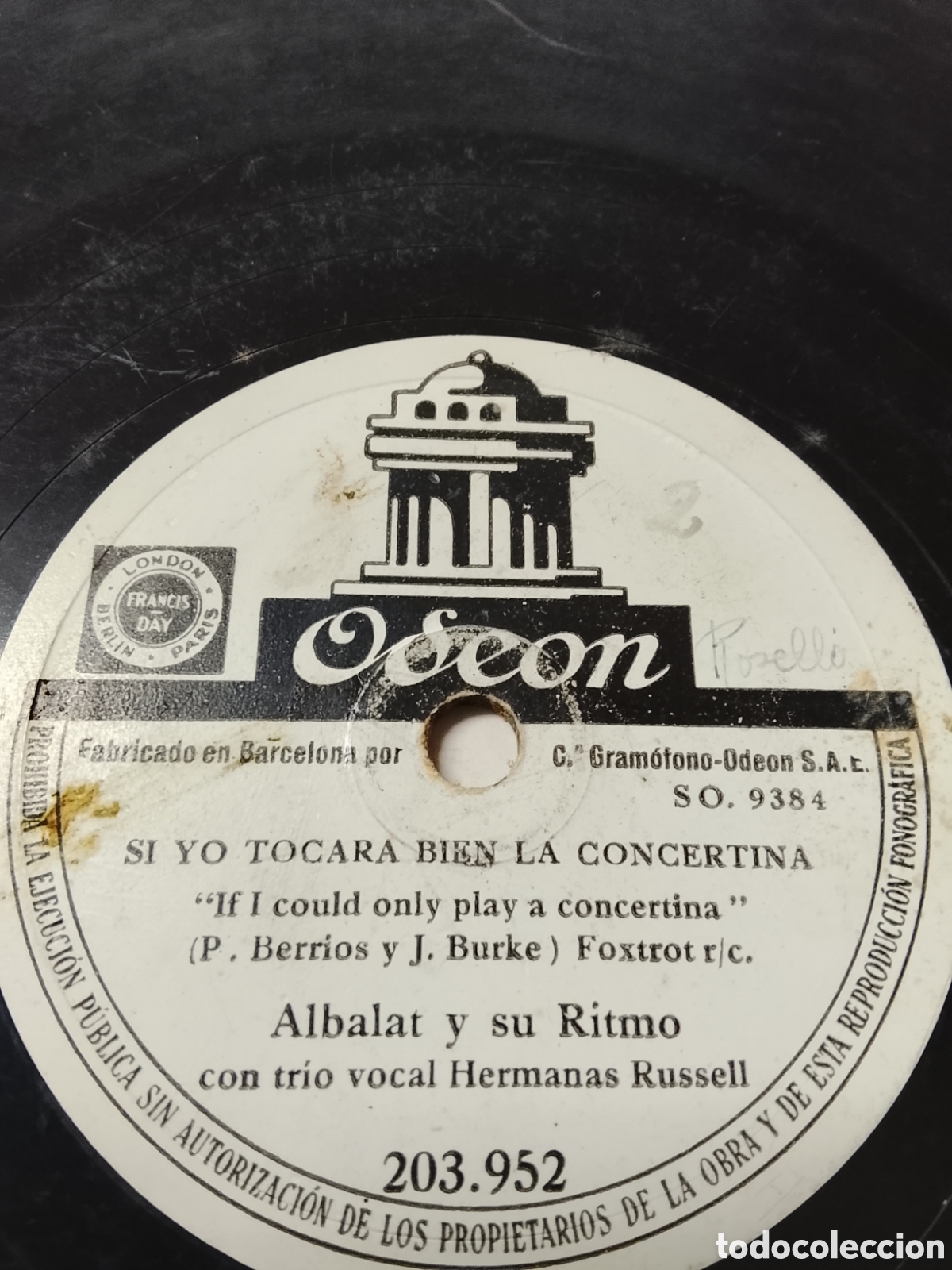 Discos de pizarra: Disco de pizarra albalat y su ritmo - Foto 2