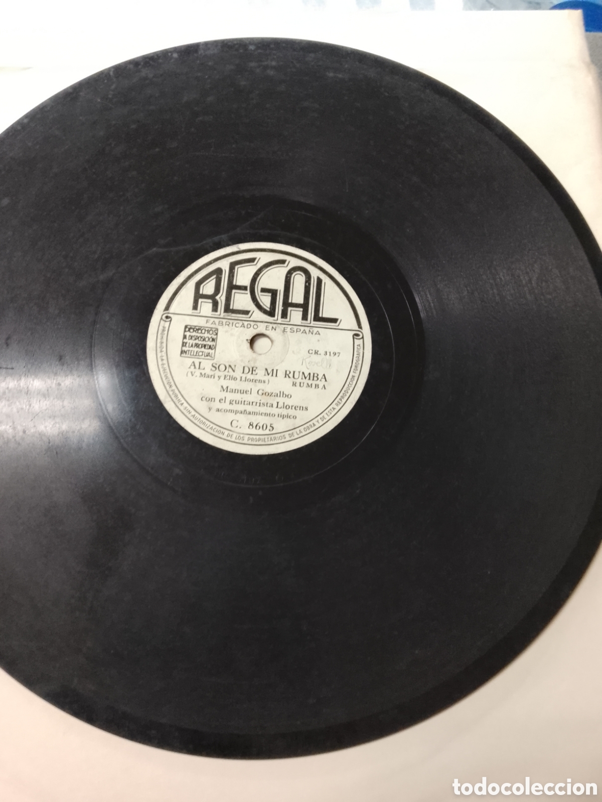 Discos de pizarra: Disco de pizarra Manuel gozalbo y Ederlinda - Foto 4