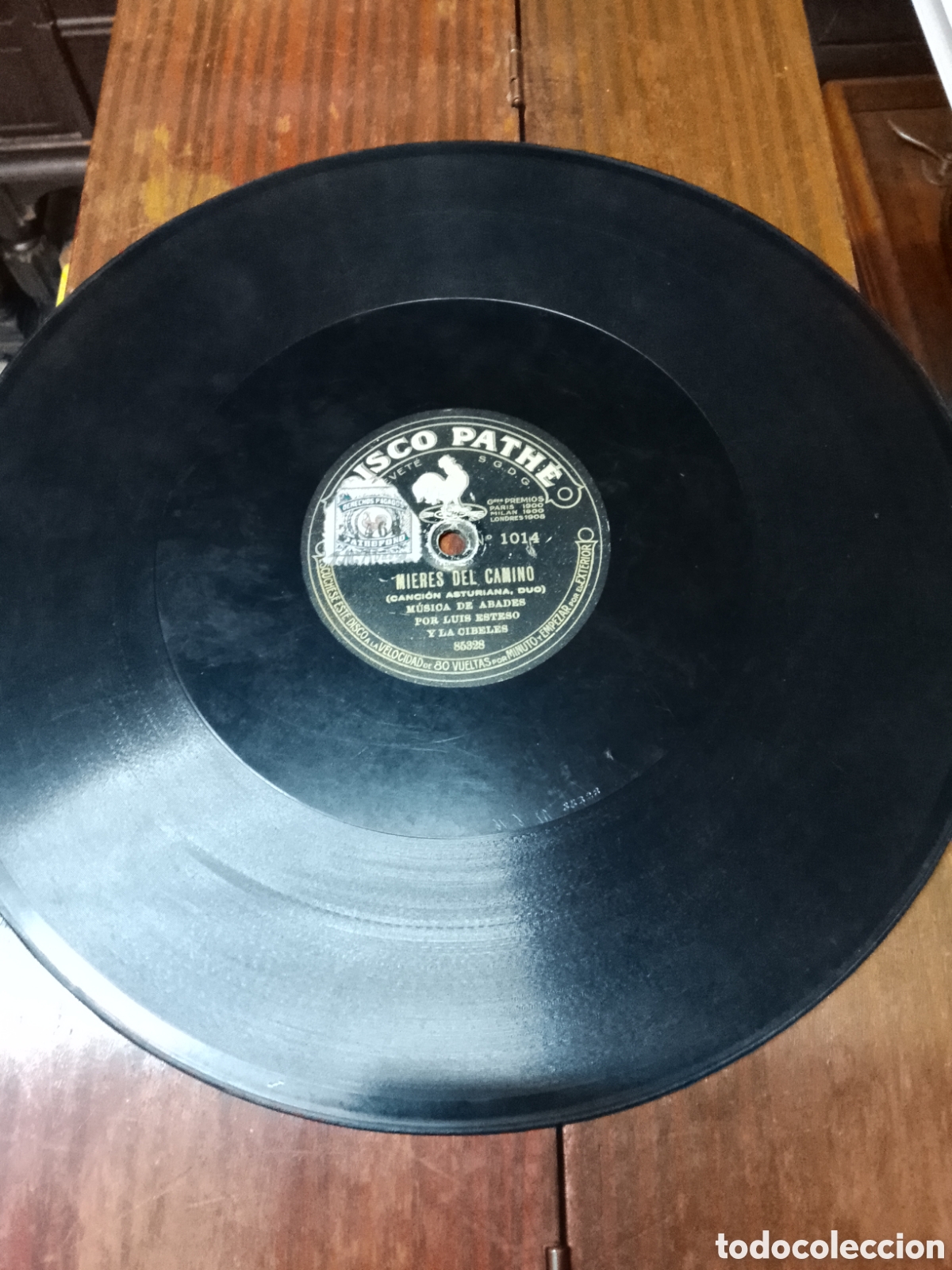 Discos de pizarra: Disco de pizarra Pathe Mieres del camino - Foto 4