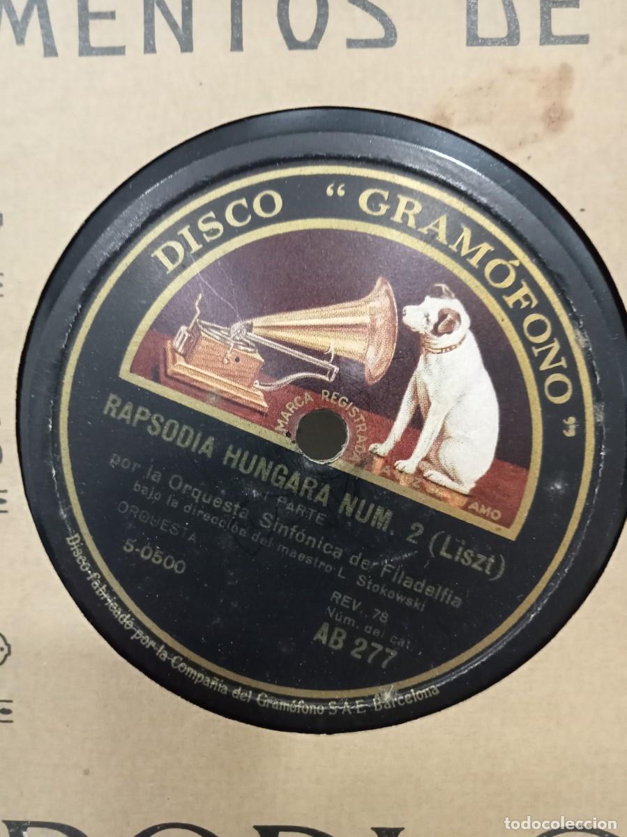Discos de pizarra: RAPSODIA HUNGARA NUM. 2 - ORQUESTA SINFONICA DE FILADELFIA - Foto 2