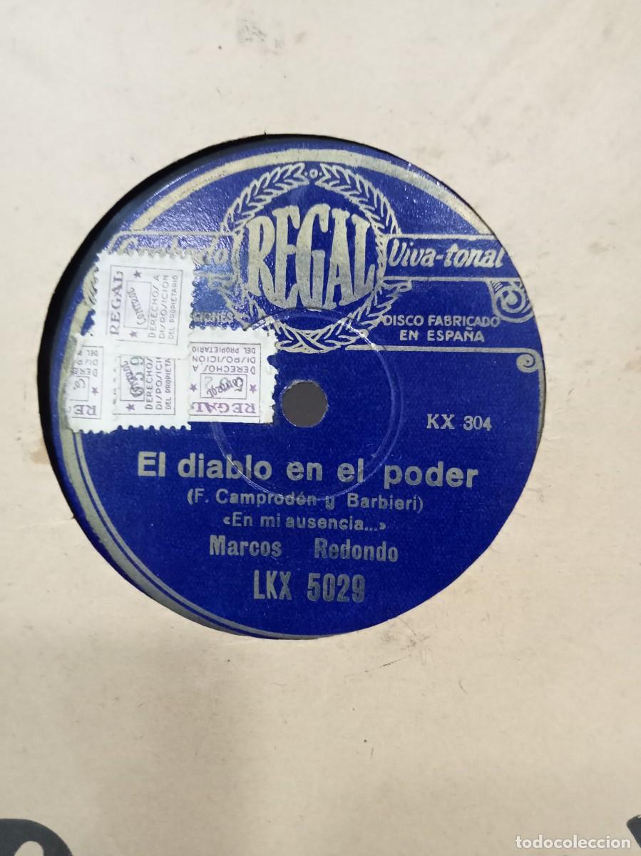 Discos de pizarra: MARCOS REDONDO - EL DIABLO EN EL PODER / BENAMOR - Foto 2