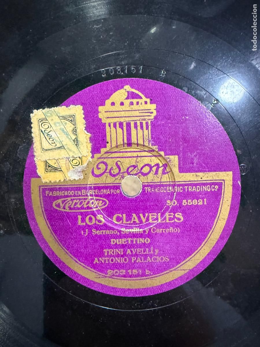 Discos de pizarra: DISCO PIZARRA - LOS CLAVELES - Foto 2