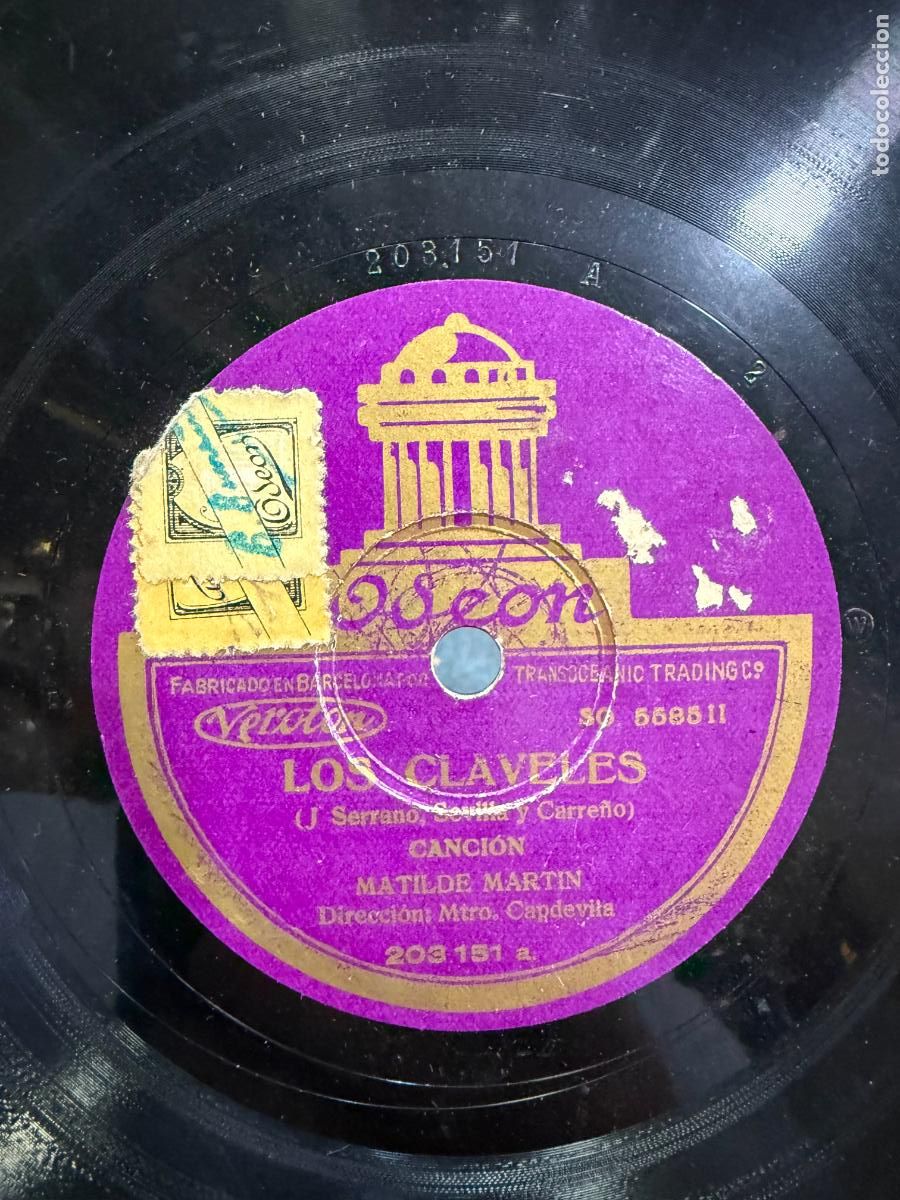 Discos de pizarra: DISCO PIZARRA - LOS CLAVELES - Foto 4