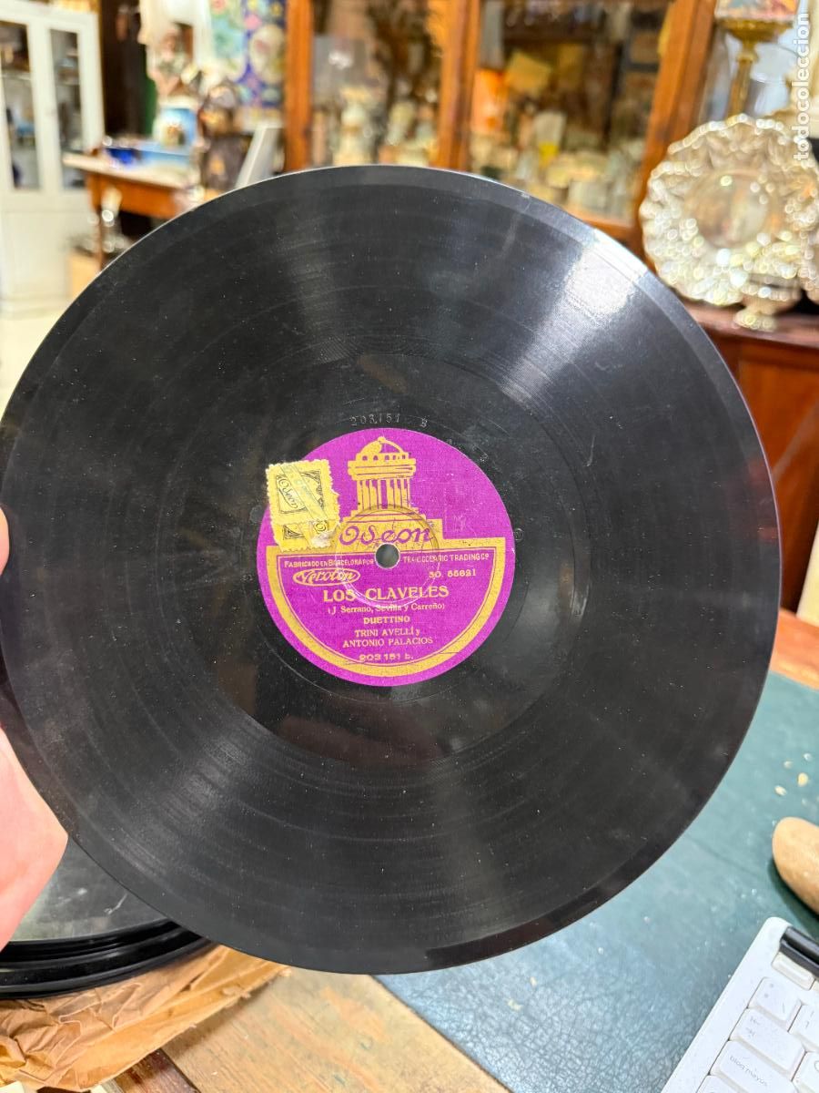 Discos de pizarra: DISCO PIZARRA - LOS CLAVELES - Foto 1