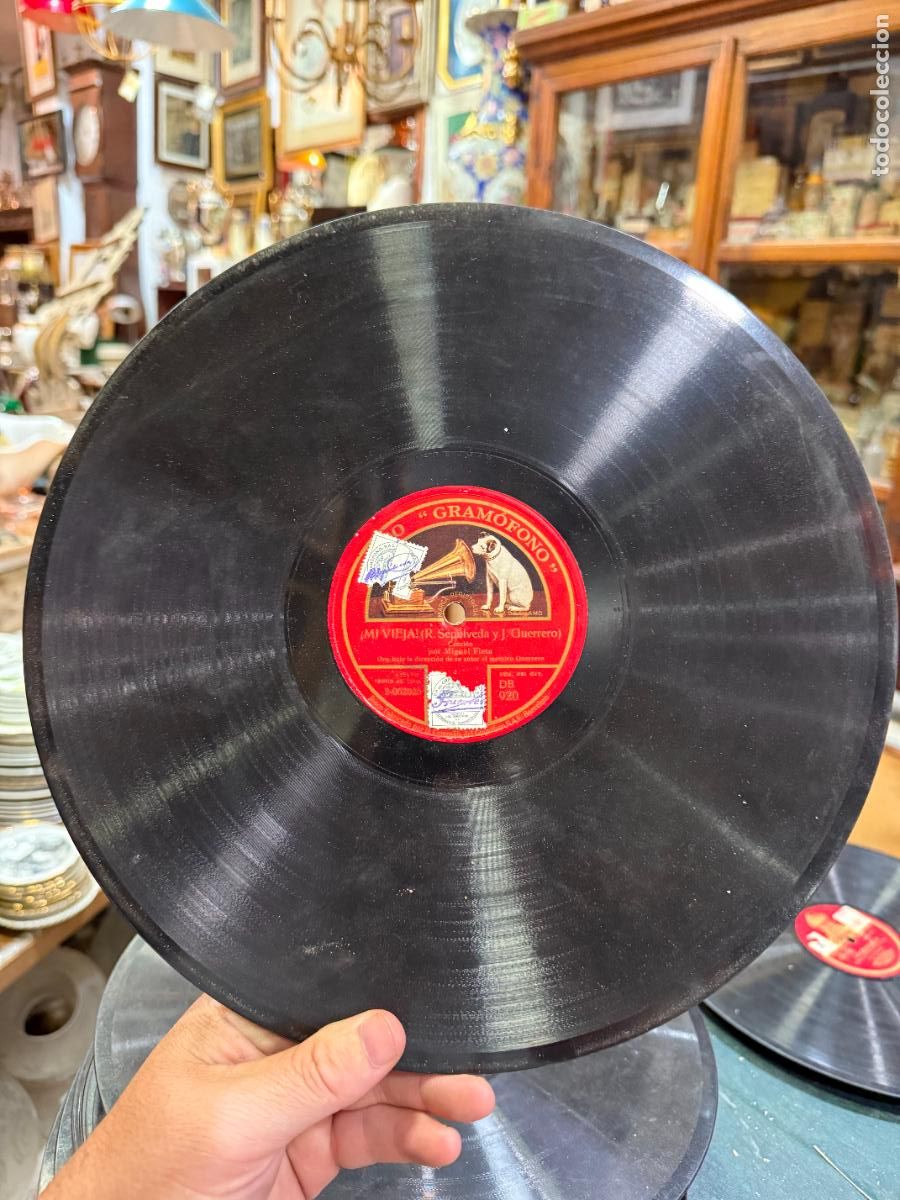 Discos de pizarra: DISCO PIZARRA - MI VIEJA - LA TRIUNFADORA - Foto 3