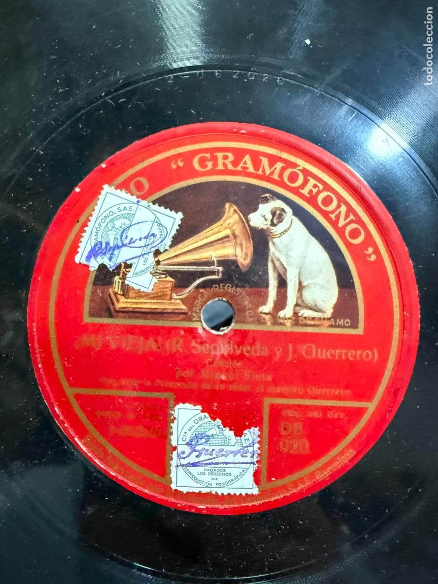 Discos de pizarra: DISCO PIZARRA - MI VIEJA - LA TRIUNFADORA - Foto 4