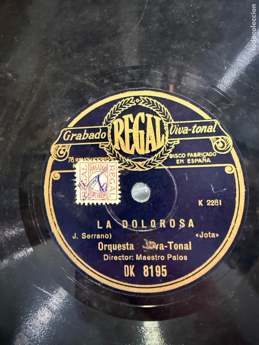 Discos de pizarra: DISCO PIZARRA - LA DOLOROSA - - Foto 2