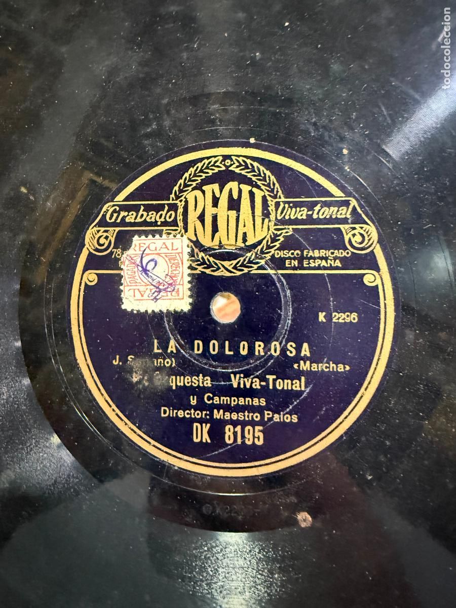 Discos de pizarra: DISCO PIZARRA - LA DOLOROSA - - Foto 4