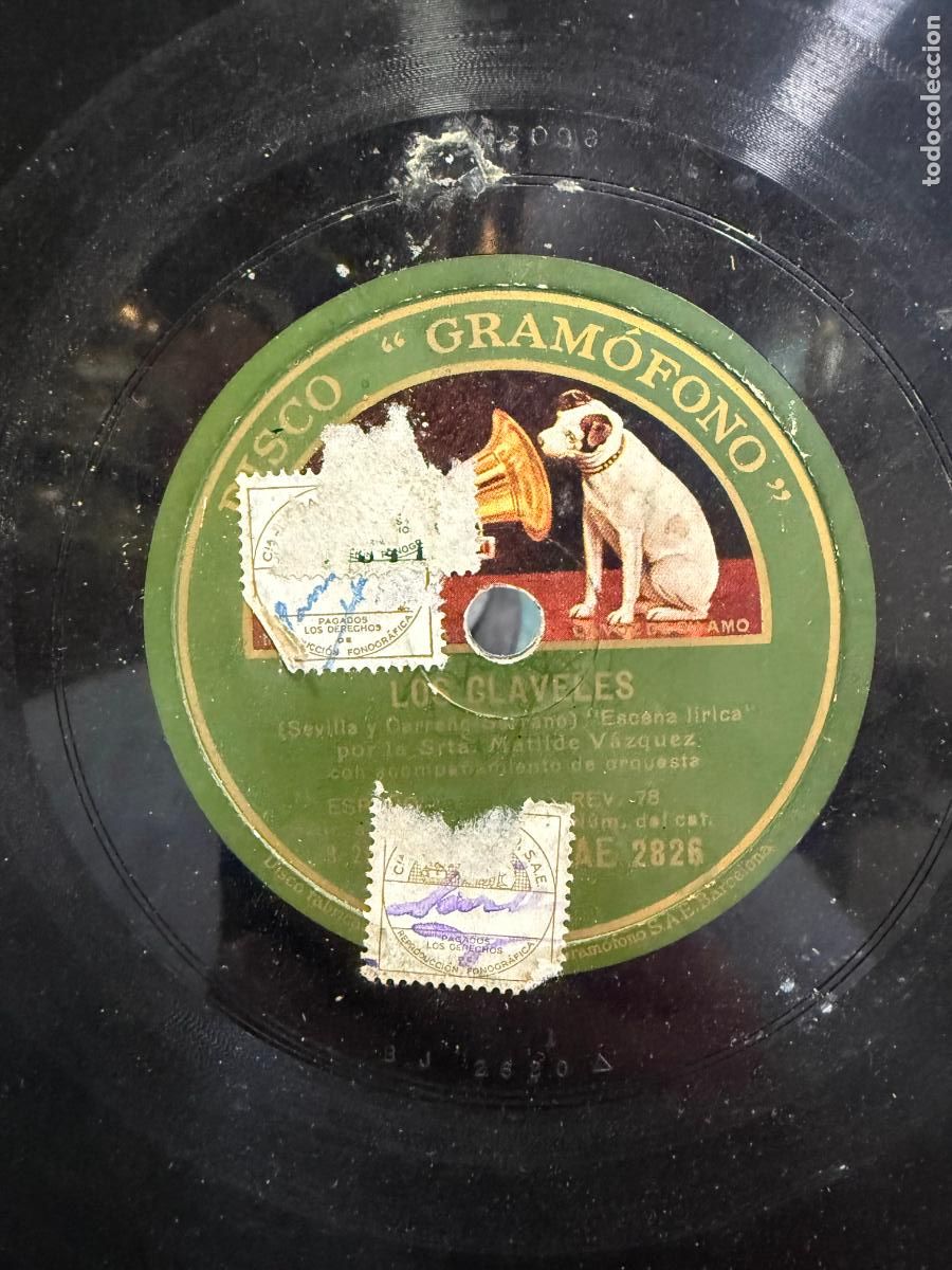 Discos de pizarra: DISCO PIZARRA - LOS CLAVELES - - Foto 4