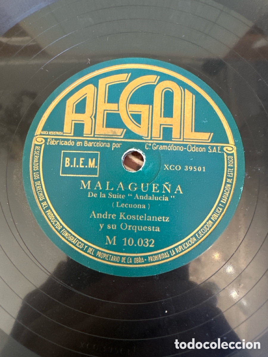 Discos de pizarra: MALAGE&Ntilde;A, SADKO. ANDR&Eacute; KOSTEKANETZ - Foto 1