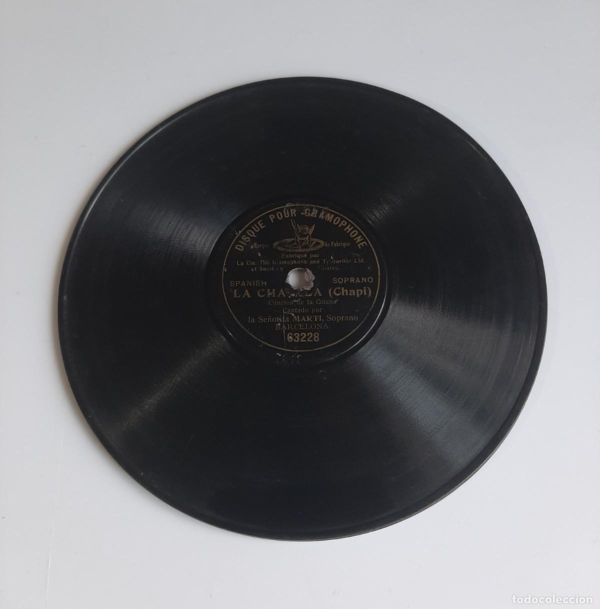 Discos de pizarra: LA CHAVALA CHAPI CANCI&Oacute;N DE LA GITANA DISCO GRAMOPHONE - Foto 1