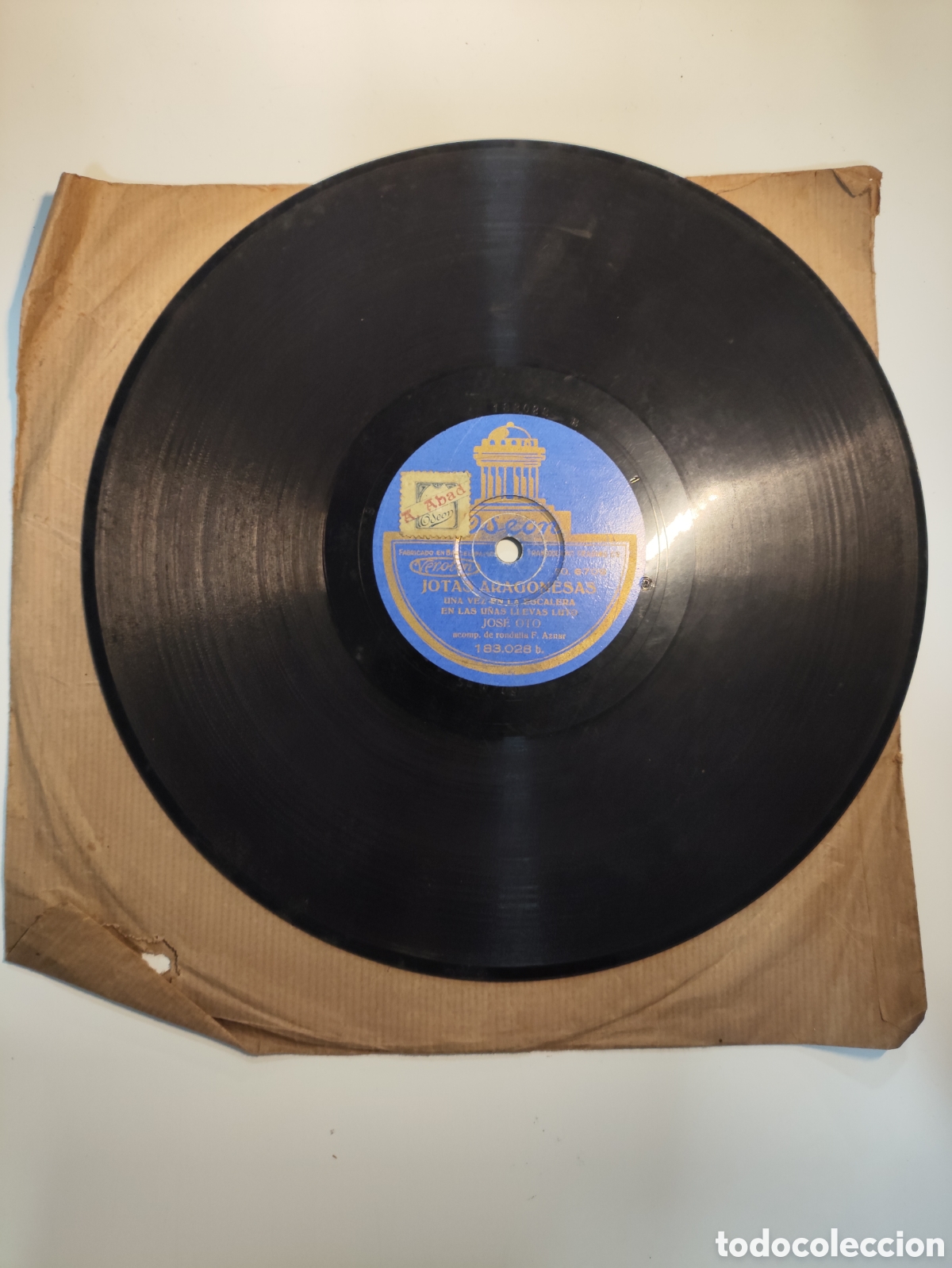 Discos de pizarra: Disco de Pizarra ODEON. &rdquo;JOTAS ARAGONESAS- JOSE OTO - Foto 3