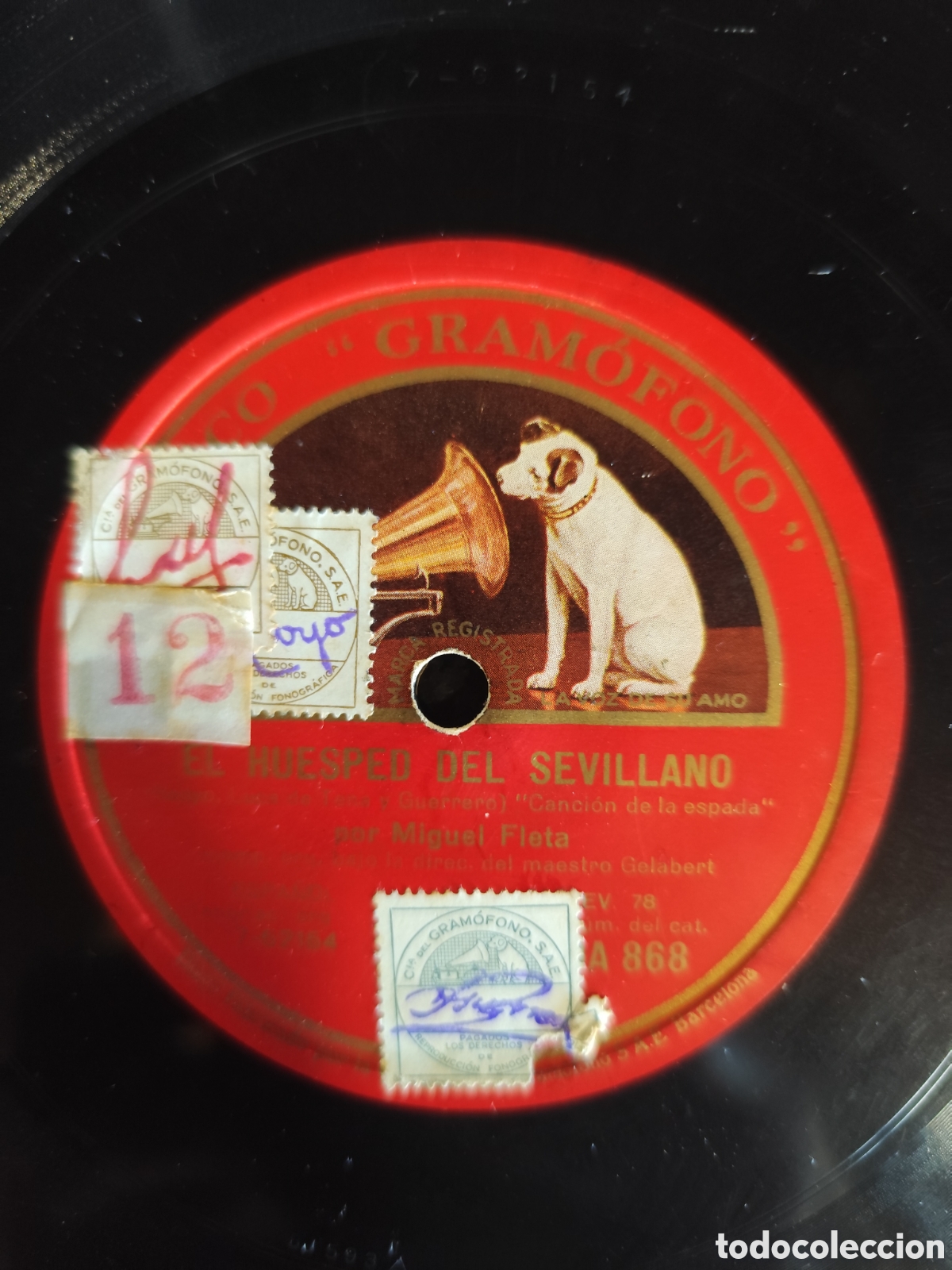 Discos de pizarra: Discos pizarra Miguel Fleta varios - Foto 1