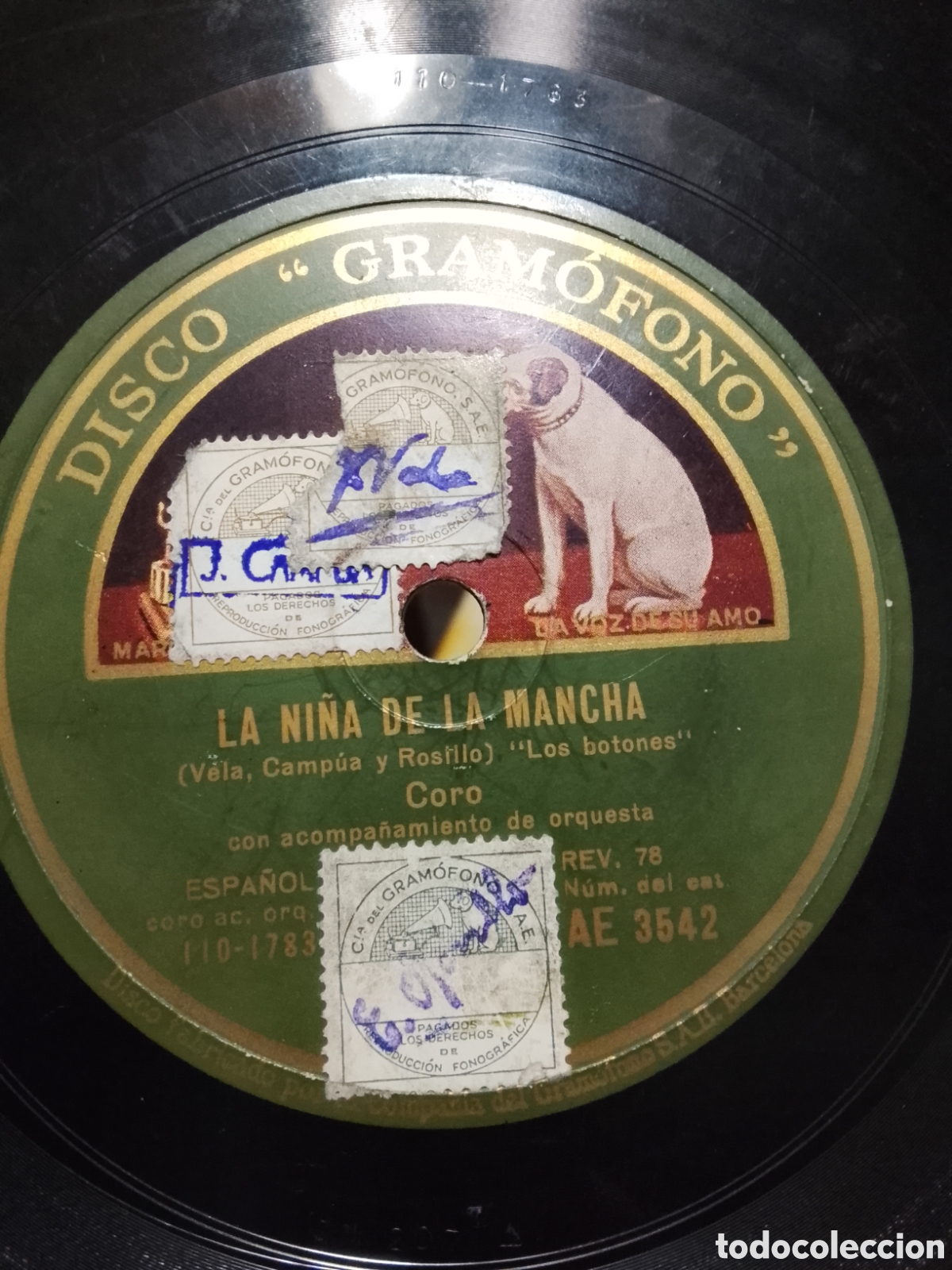 Discos de pizarra: Disco de pizarra la yankee y coro - Foto 2