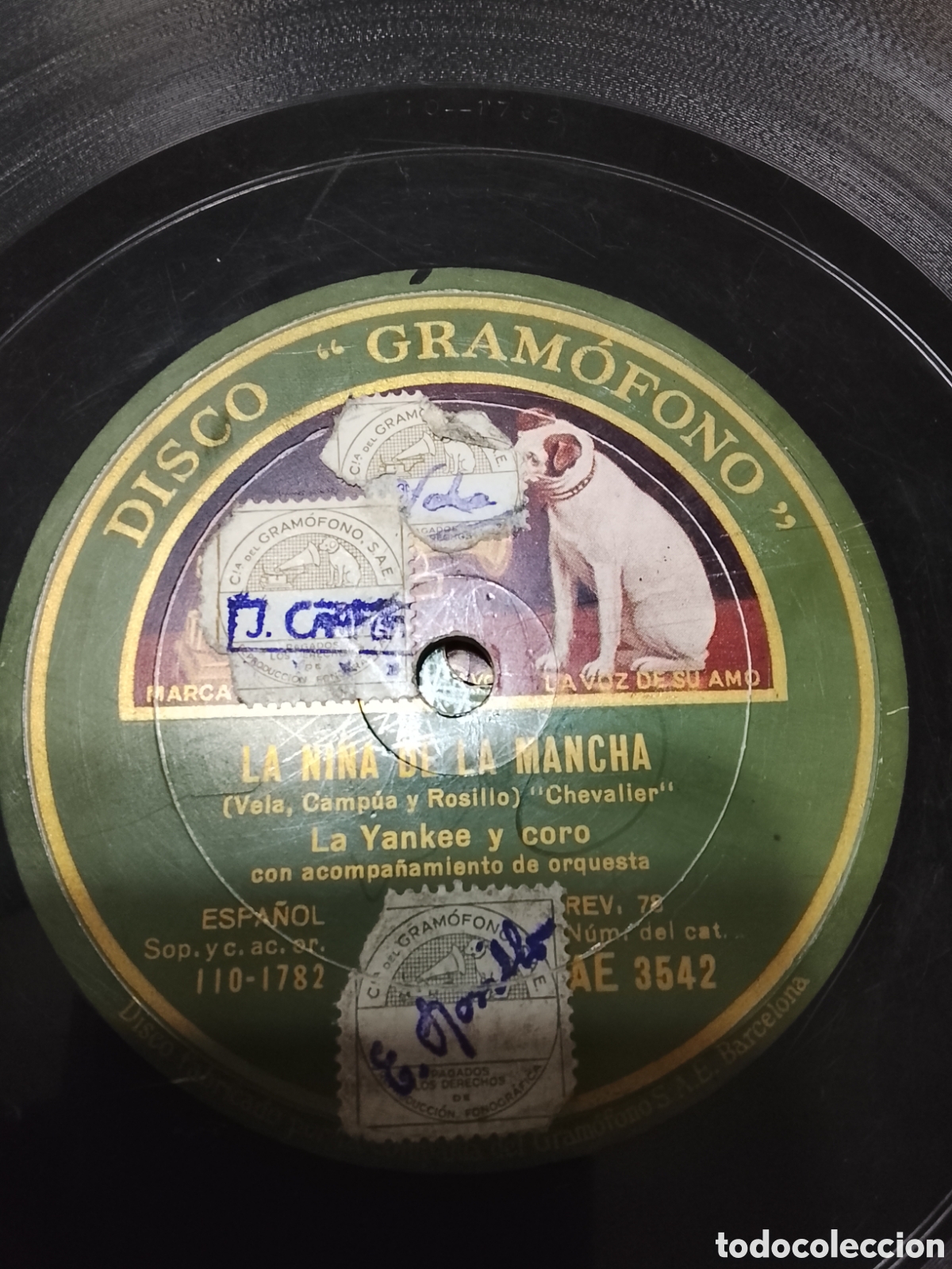 Discos de pizarra: Disco de pizarra la yankee y coro - Foto 1