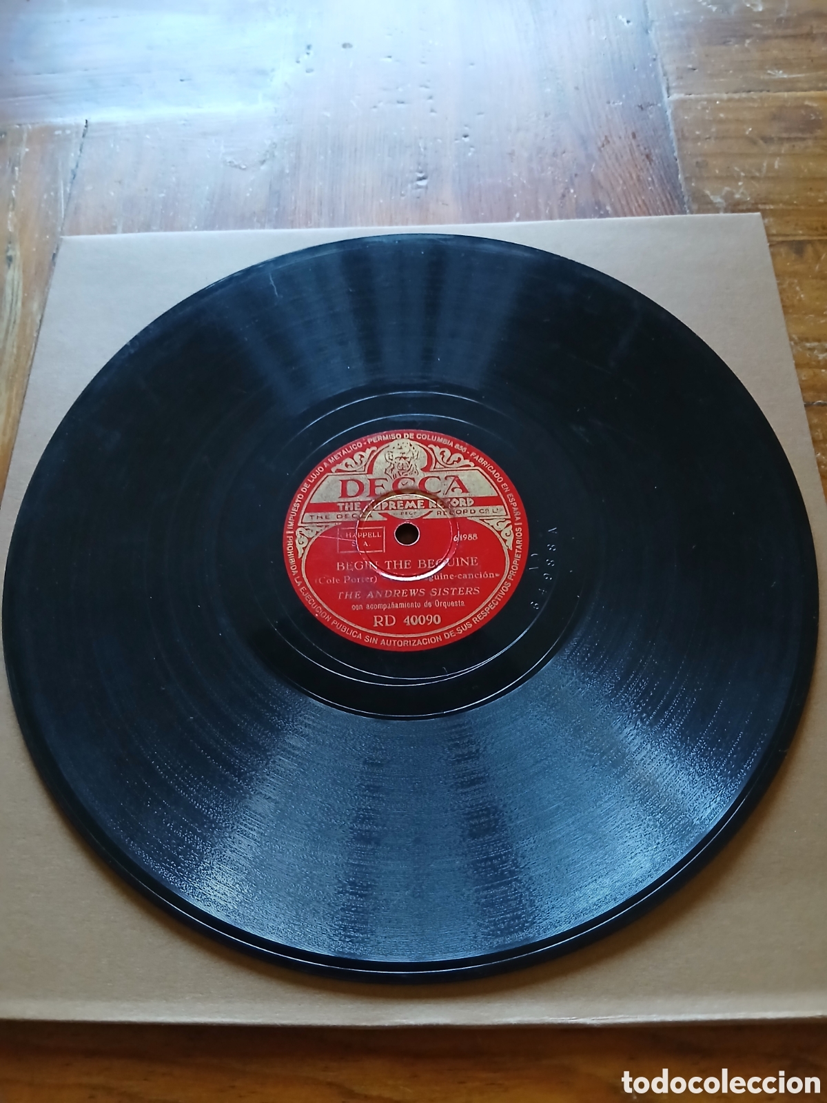 Discos de pizarra: THE ANDREWS SISTERS......... - Foto 2