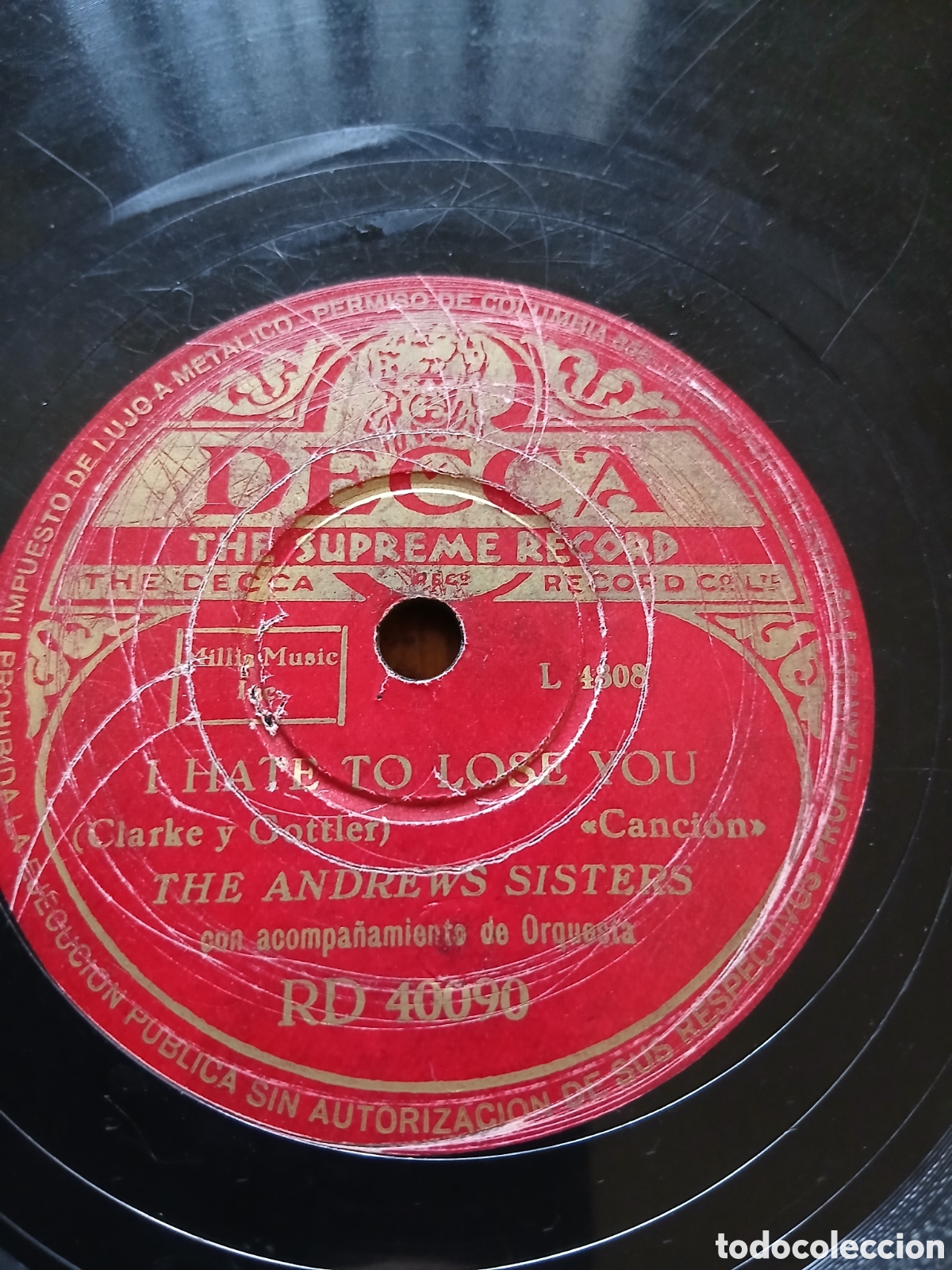 Discos de pizarra: THE ANDREWS SISTERS......... - Foto 3