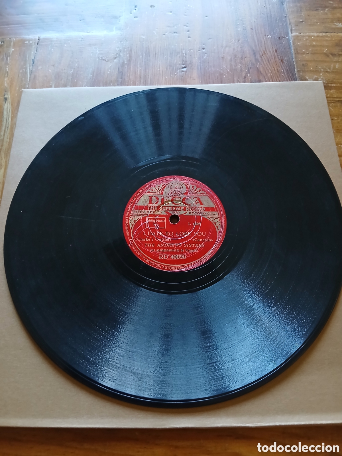 Discos de pizarra: THE ANDREWS SISTERS......... - Foto 4