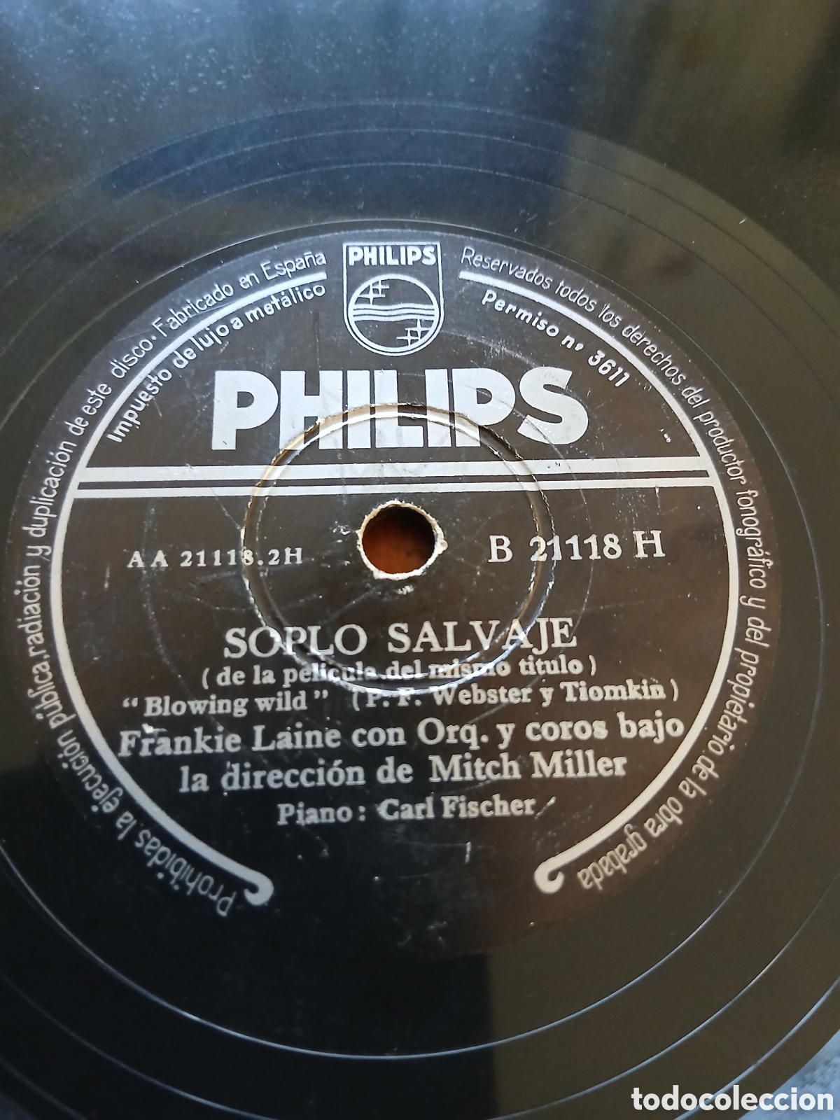Discos de pizarra: Frankie Laine disco de pizarra - Foto 3