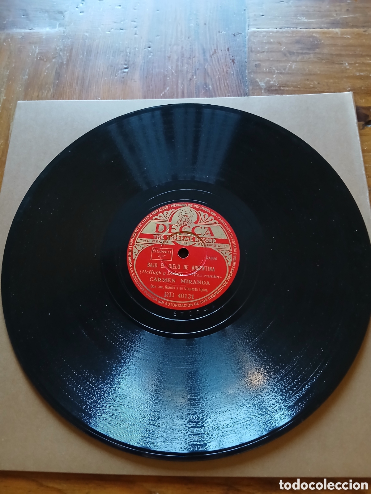 Discos de pizarra: Carmen Miranda disco pizarra - Foto 2