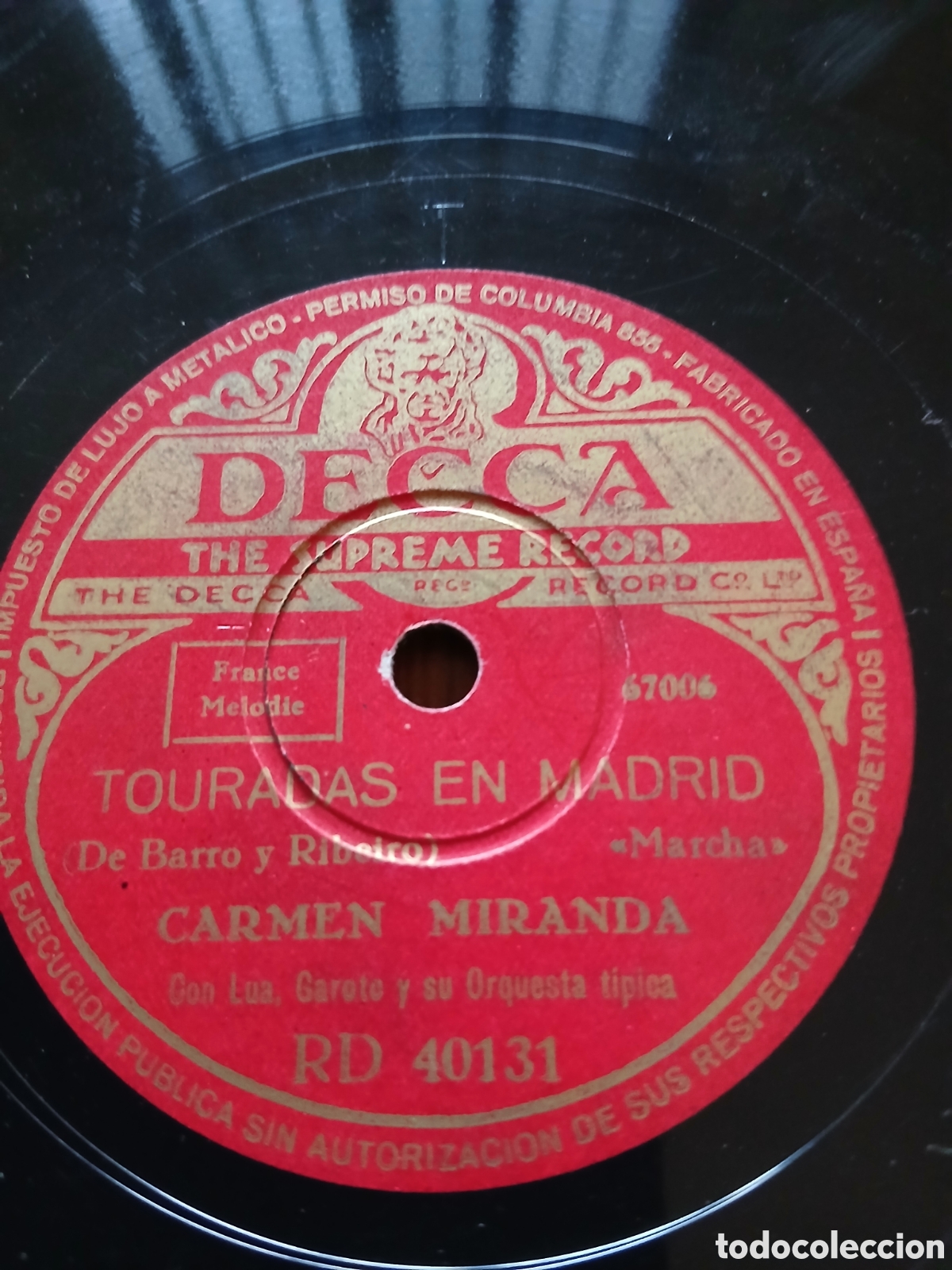 Discos de pizarra: Carmen Miranda disco pizarra - Foto 3