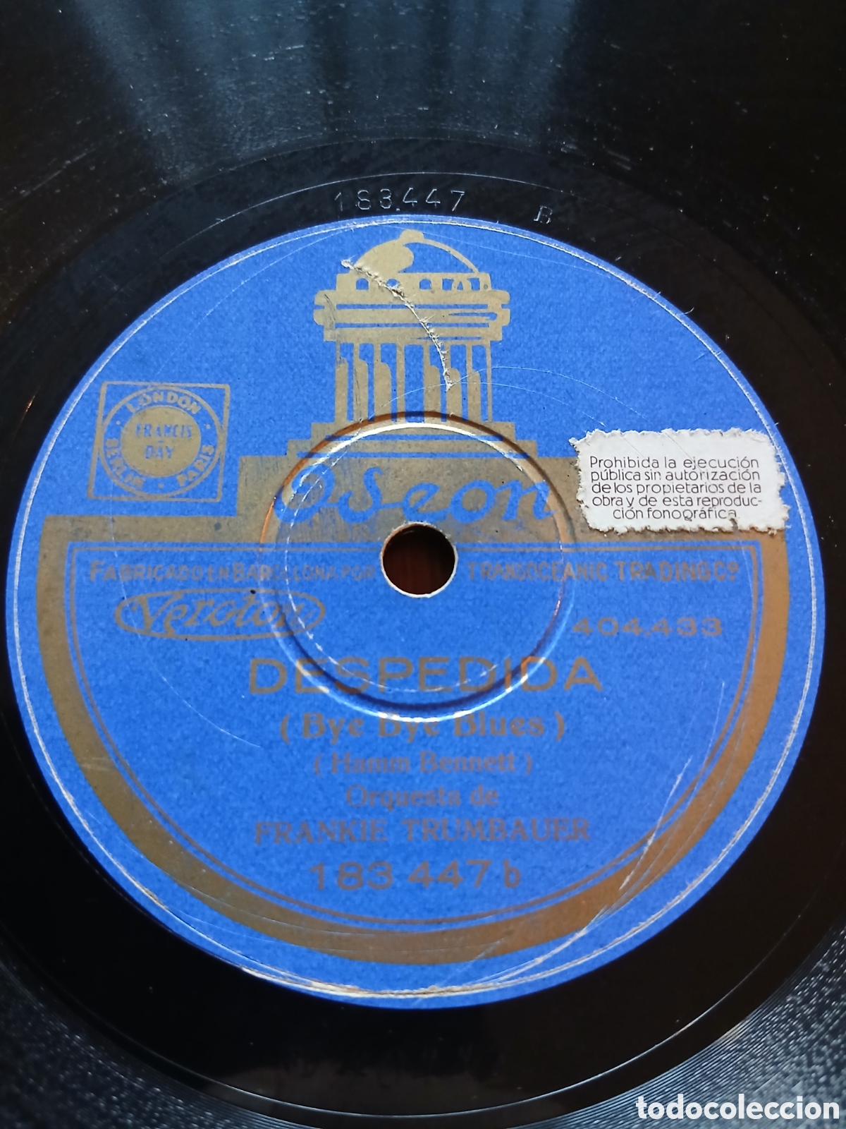 Discos de pizarra: Frankie Trumbauer / the three Boswell sisters - Foto 1