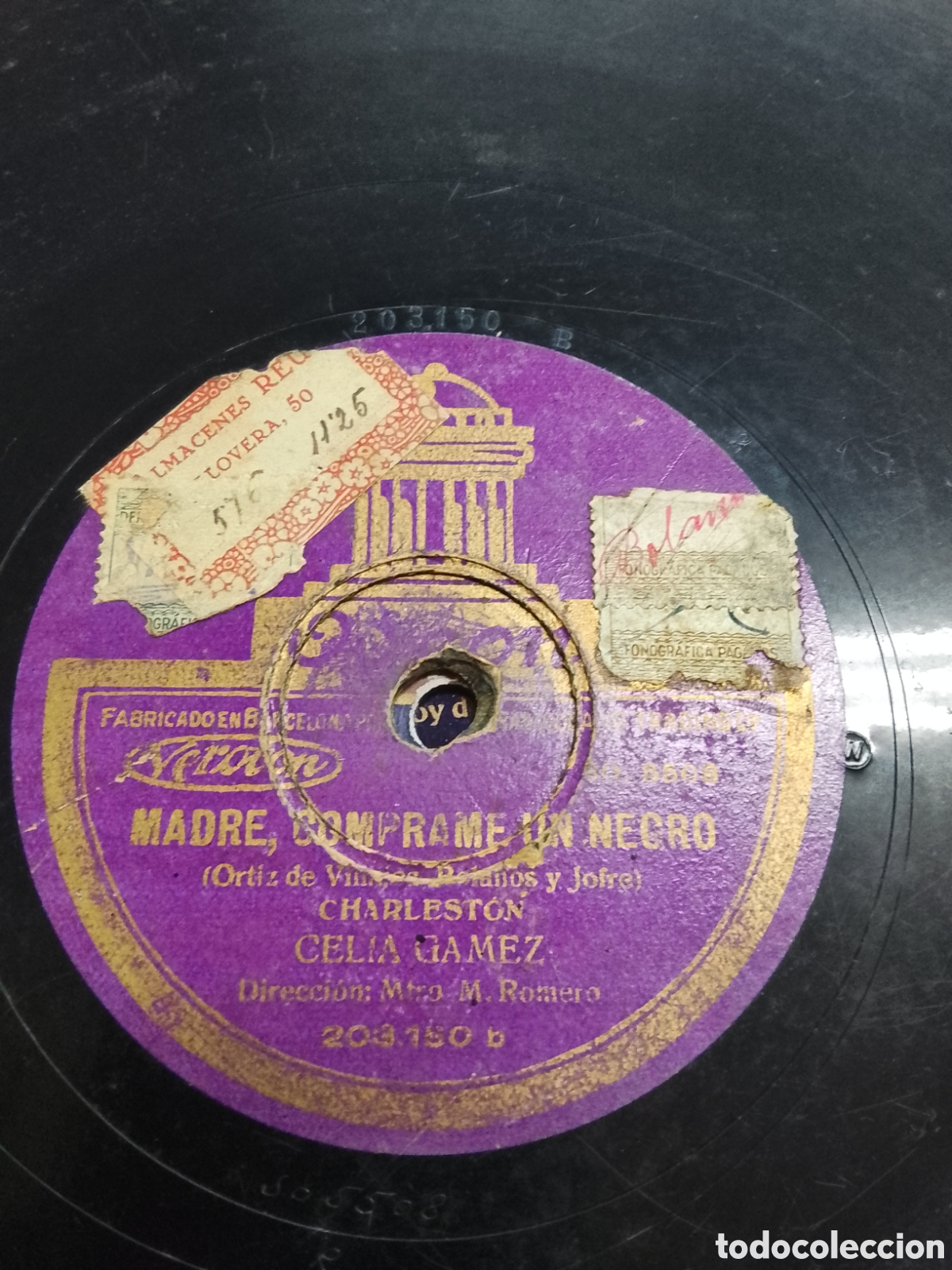 Discos de pizarra: Disco de pizarra madre c&oacute;mprame un negro Celia g&aacute;mez - Foto 1