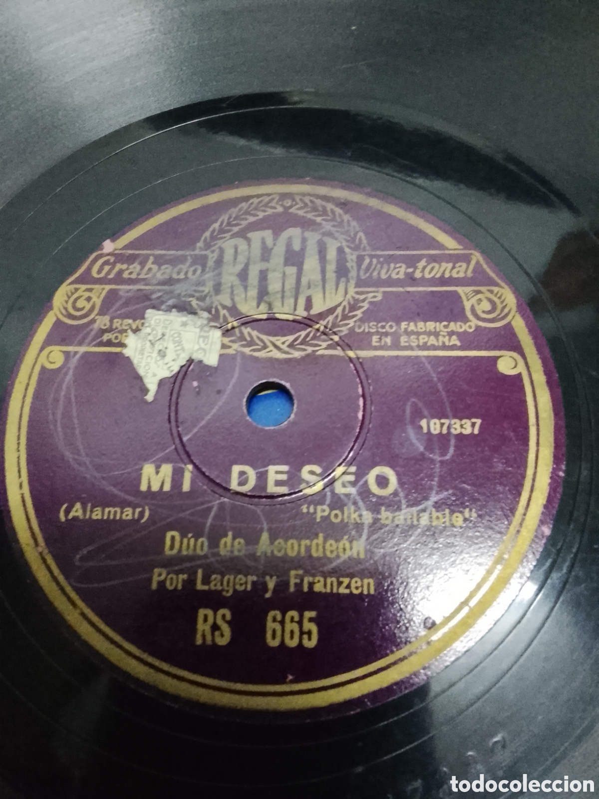 Discos de pizarra: Disco de pizarra mi deseo d&uacute;o de acorde&oacute;n - Foto 2