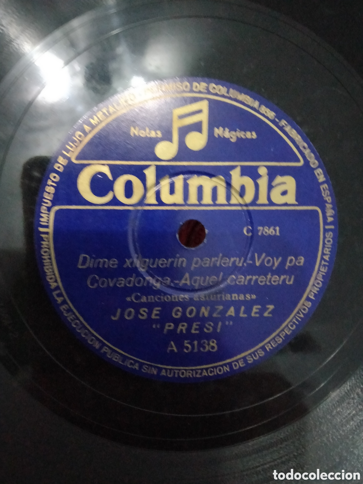 Discos de pizarra: Asturiana Jose Gonzalez Presi - Foto 1