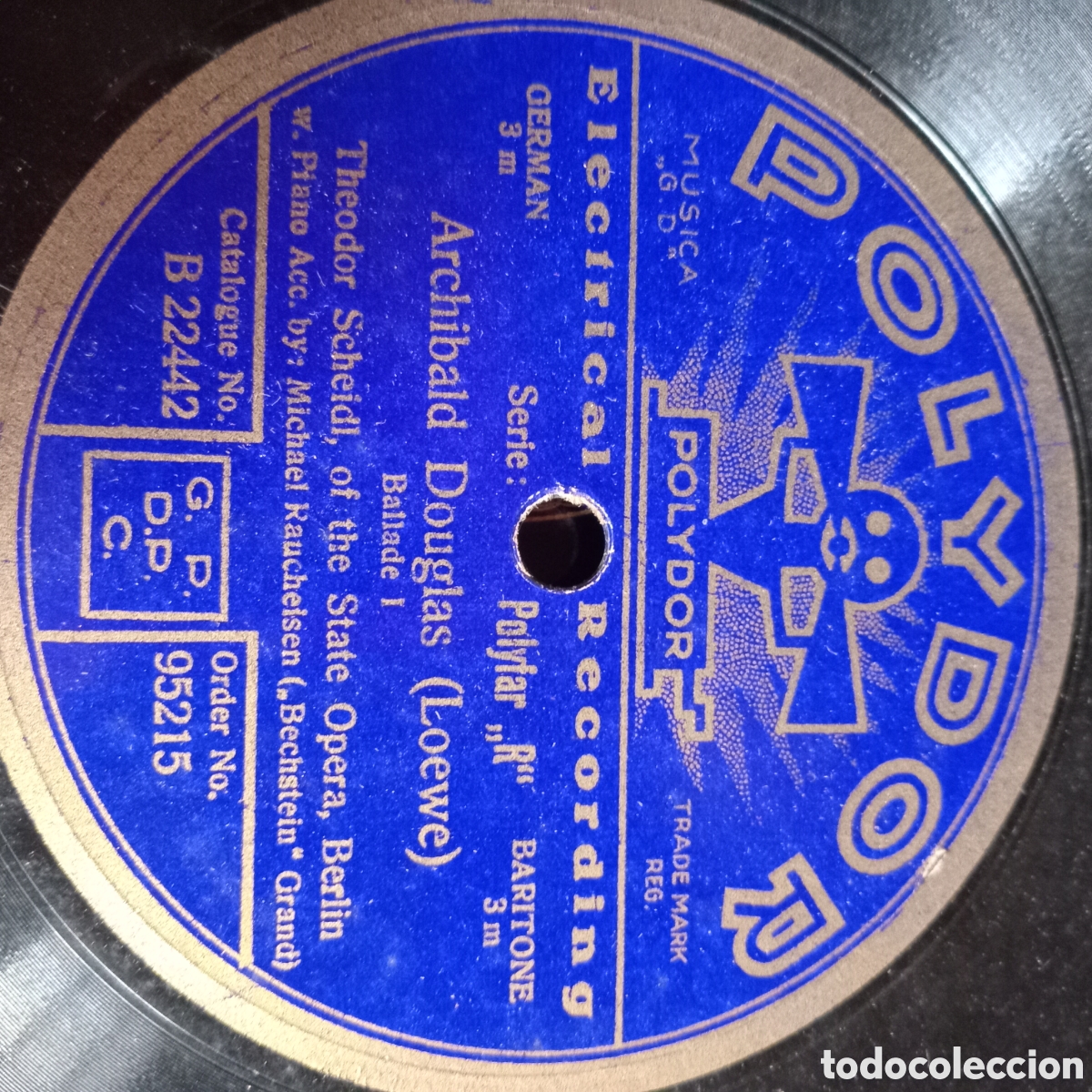 Discos de pizarra: ARCHIBALD DOUGLAS (,LOEWE) CON SU SOBRE ORIGINAL - Foto 2