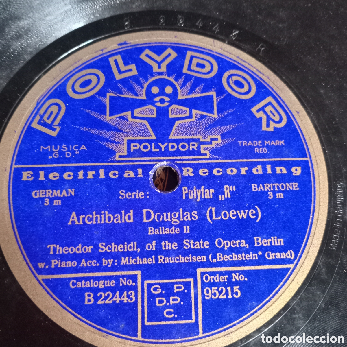 Discos de pizarra: ARCHIBALD DOUGLAS (,LOEWE) CON SU SOBRE ORIGINAL - Foto 1