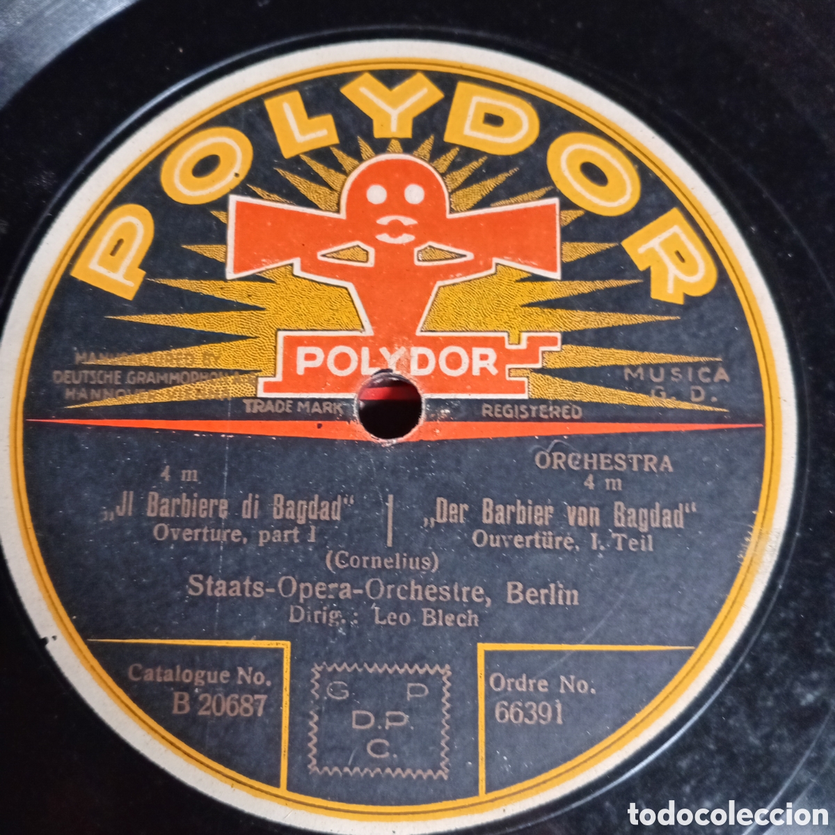 Discos de pizarra: EL BRBETO DE BAGDAD. ORQ. DE BERLIN - Foto 2
