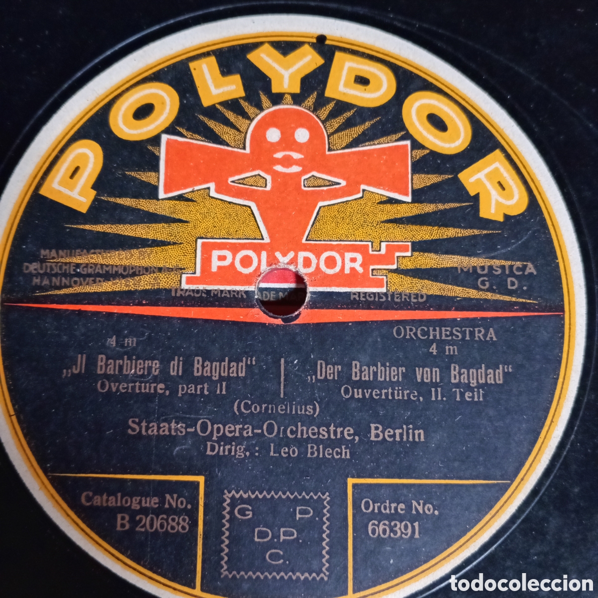 Discos de pizarra: EL BRBETO DE BAGDAD. ORQ. DE BERLIN - Foto 1